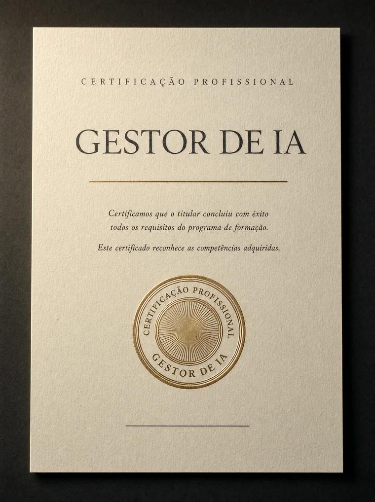 O certificado de Gestor de IA